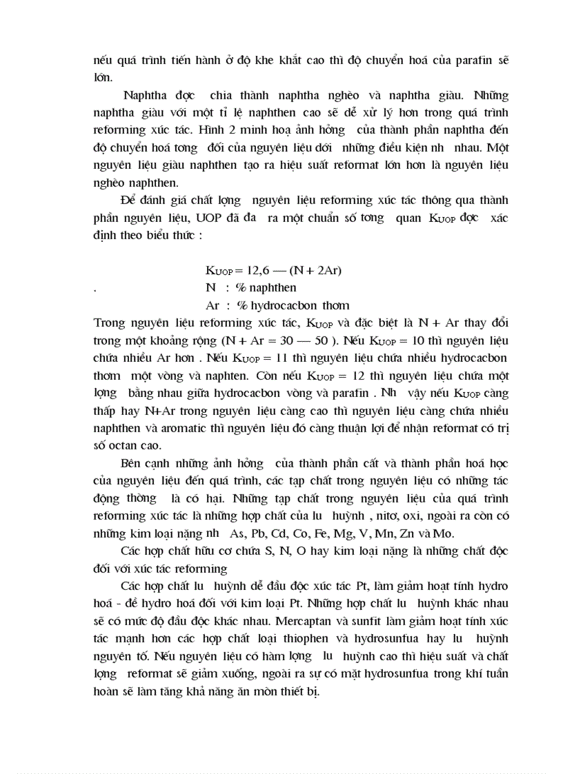 image for page TổNG QUAN QUá TRìNH xử lý hydro nguyên liệu Reforming xúc tác