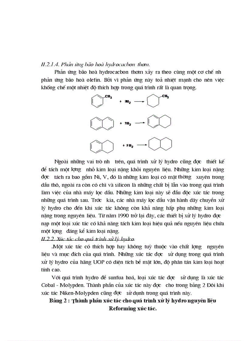 image for page TổNG QUAN QUá TRìNH xử lý hydro nguyên liệu Reforming xúc tác