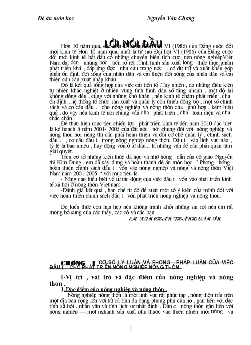 image for page Phương hướng hoàn thiện chính sách đầu tư vốn vào nông nghiệp và nông và nông thôn Việt Nam năm 2001 2005