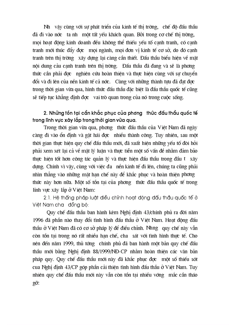 image for page Thực trạng đấu thầu quốc tế trong lĩnh vực xây lắp ở Việt Nam