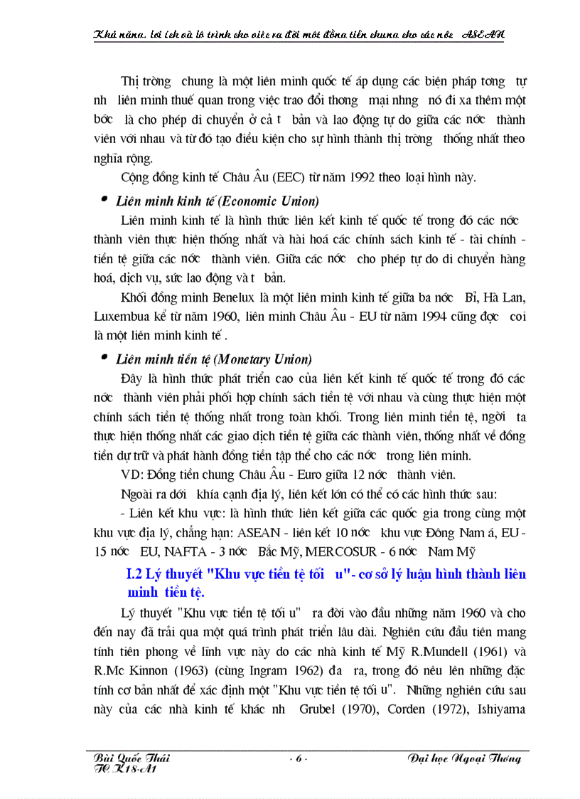 image for page Khả năng lợi ích và lộ trình của việc ra đời một đồng tiền chung cho các nước ASEAN