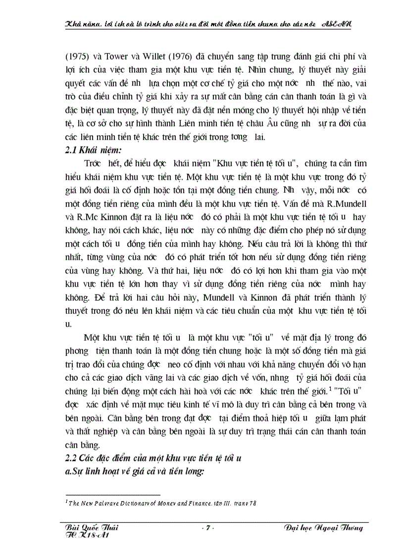 image for page Khả năng lợi ích và lộ trình của việc ra đời một đồng tiền chung cho các nước ASEAN