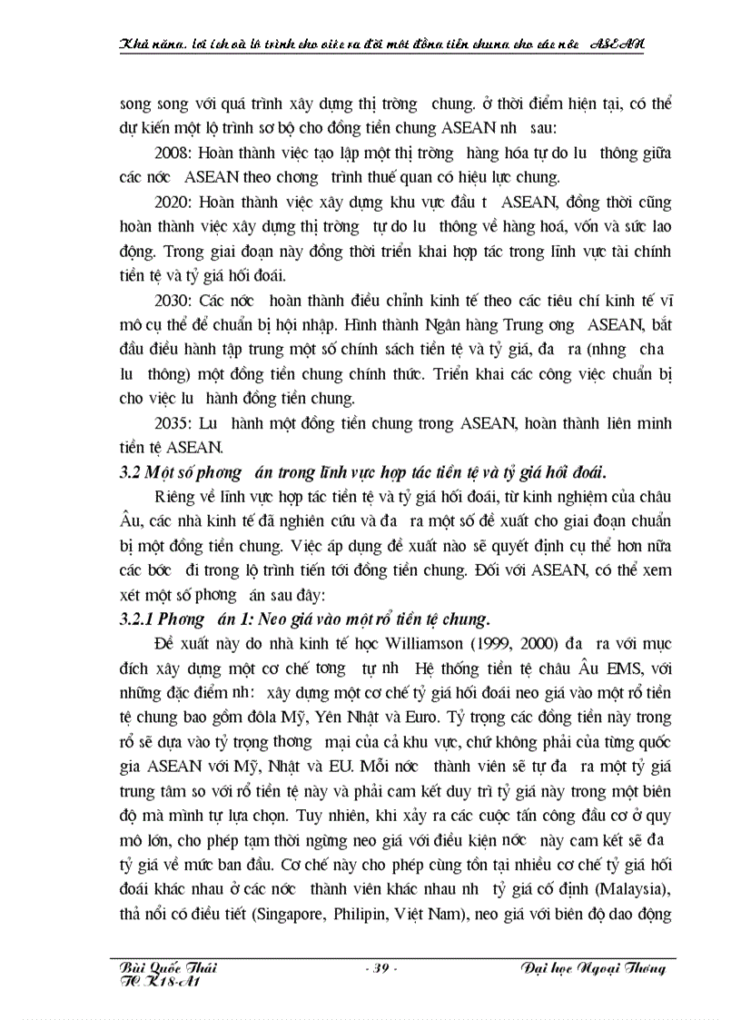image for page Khả năng lợi ích và lộ trình của việc ra đời một đồng tiền chung cho các nước ASEAN