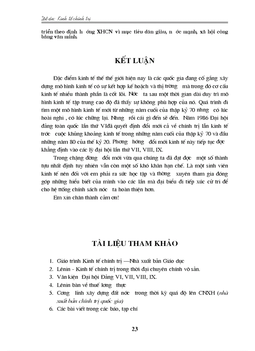 image for page Phân tích cơ cấu kinh tế nhiều thành phần ở nước ta mà Đại hội IX đã nêu và ích lợi của việc sử dụng nó vào việc phát triển kinh tế xã hội ở trong thời kỳ quá độ lên Chủ nghĩa xã hội ở Việt Nam 1