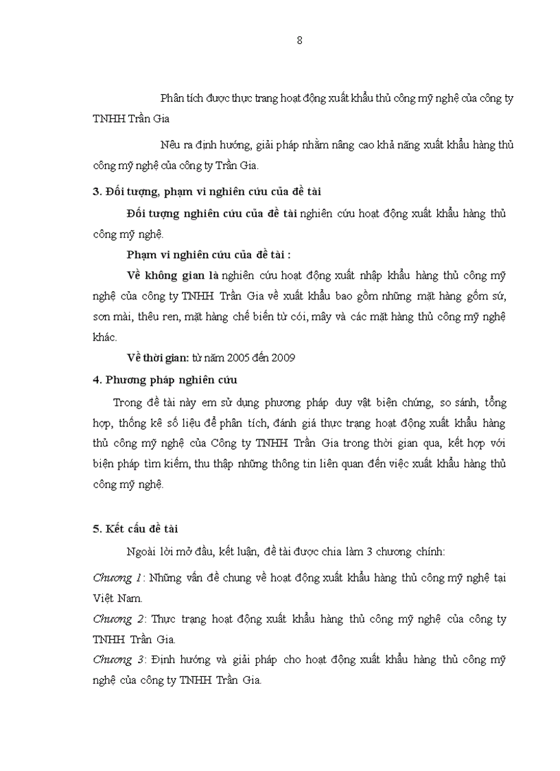 image for page Hoạt động xuất khẩu hàng thủ công mỹ nghệ của công ty TNHH Trần Gia 1