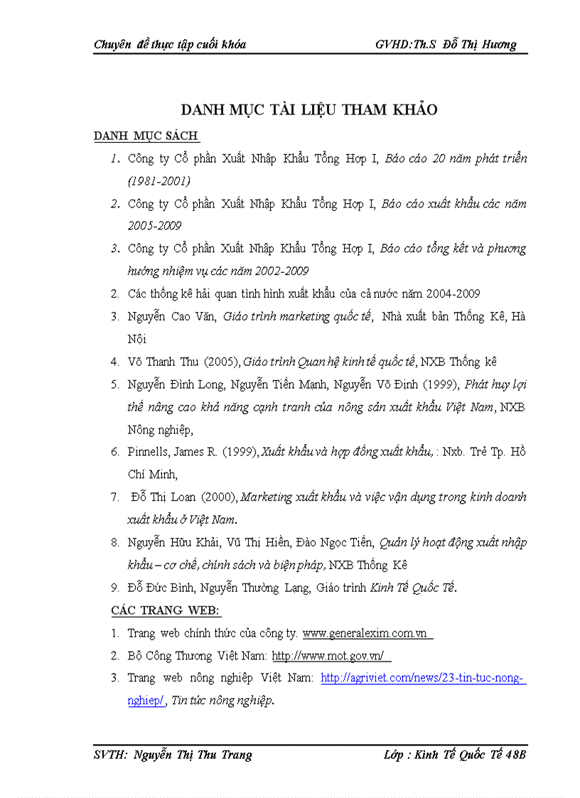 image for page Hoạt động xuất khẩu nông sản tại Công ty cổ phần Xuất nhập khẩu Tổng hợp I VN 1