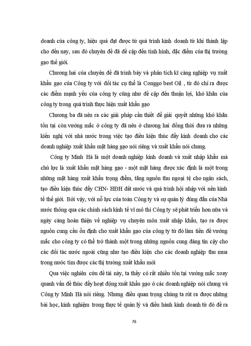 image for page Nâng cao hiệu quả xuất mặt hàng gạo tại Công ty Minh Hà 1