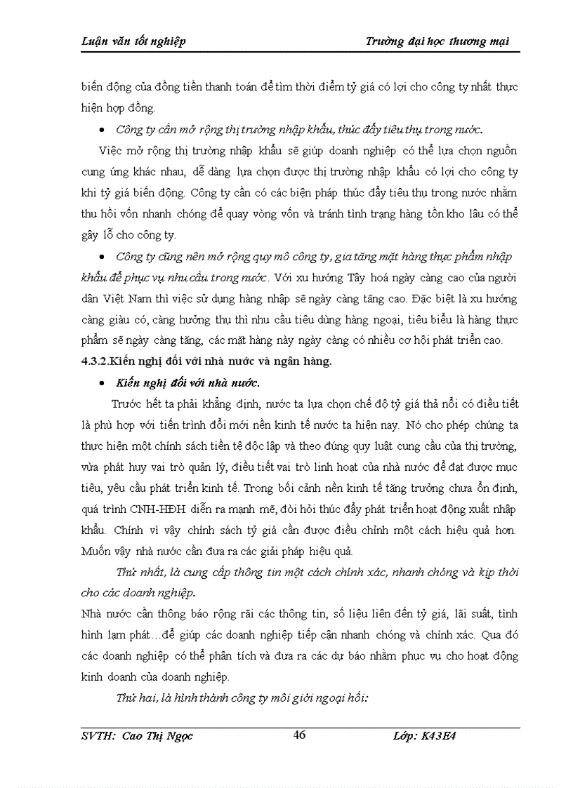 image for page Ảnh hưởng của biến động tỷ giá đến kinh doanh nhập khẩu mặt hàng thực phẩm tại công ty cổ phần thực phẩm Thiên Vương