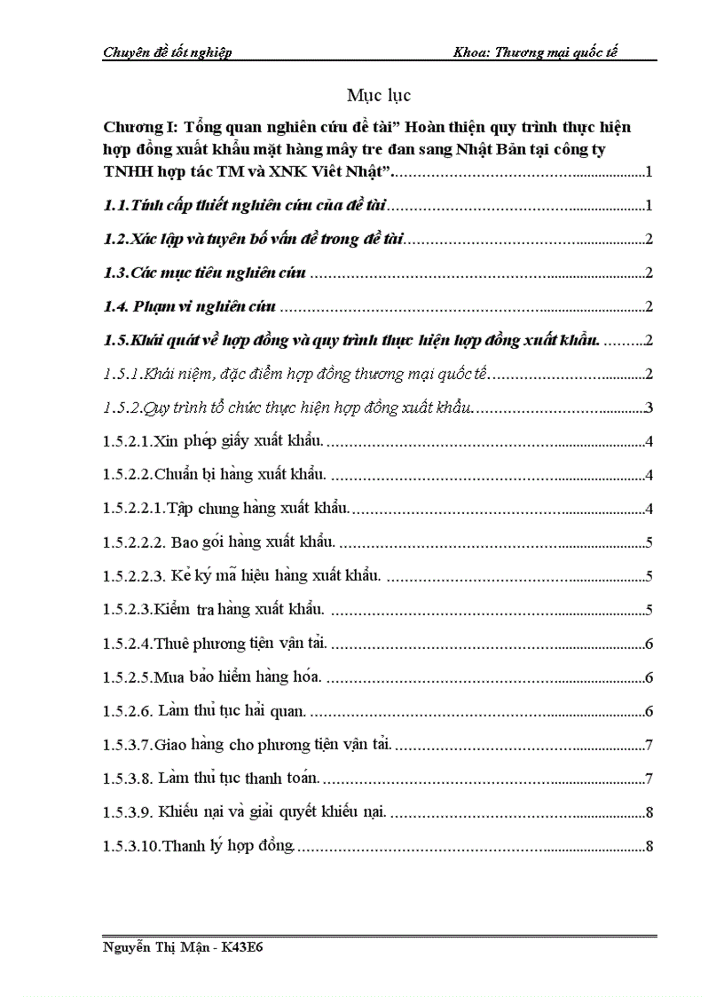 image for page Hoàn thiện quy trình thực hiện hợp đồng xuất khẩu mặt hàng mây tre đan sang Nhật Bản tại công TNHH hợp tác TM và XNK Việt Nhật