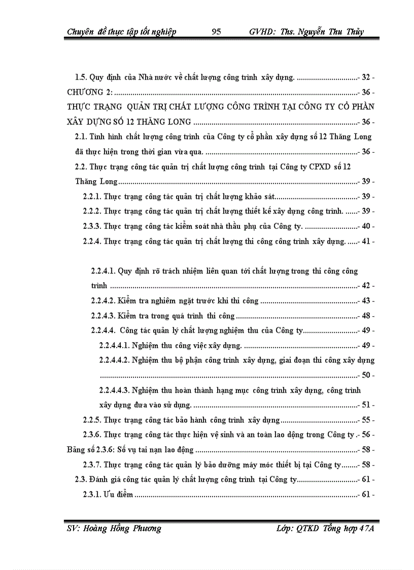 image for page Hoàn thiện công tác quản trị chất lượng công trình tại Công ty cổ phần xây dựng số 12 Thăng Long 1