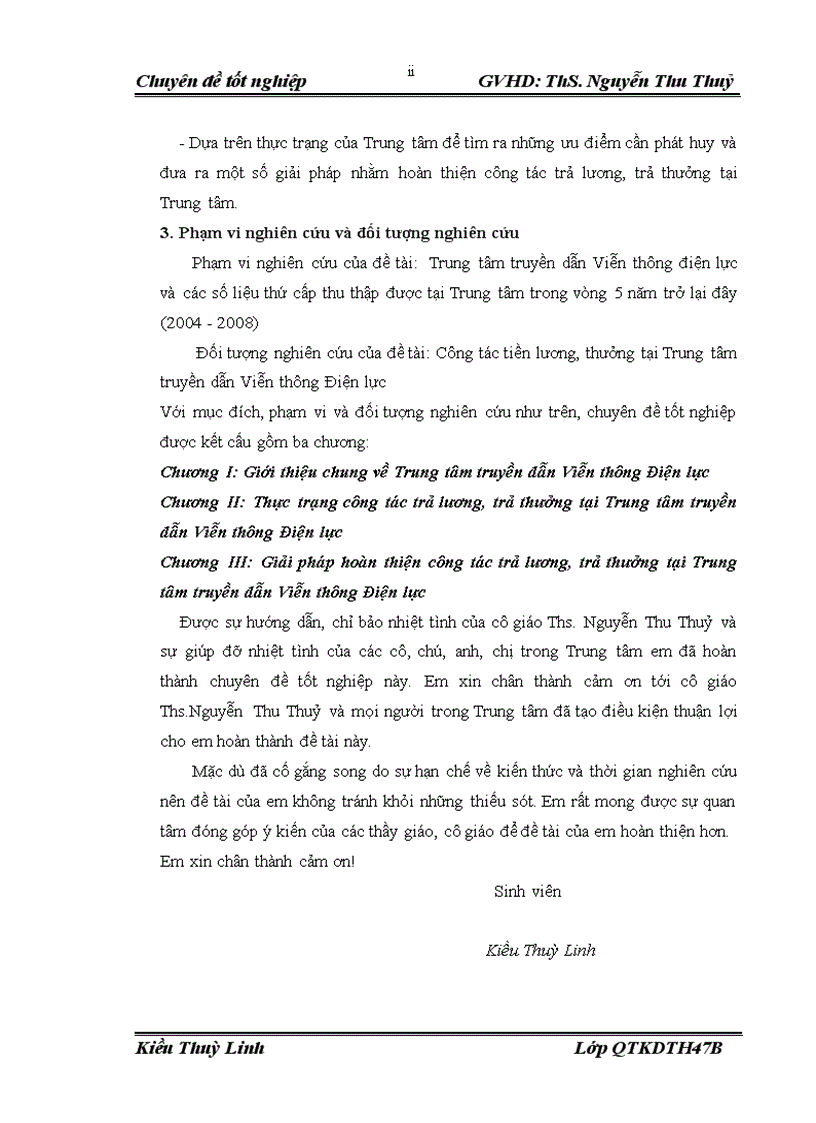 image for page Hoàn thiện công tác trả lương trả thưởng tại Trung tâm truyền dẫn Viễn thông Điện lực 1