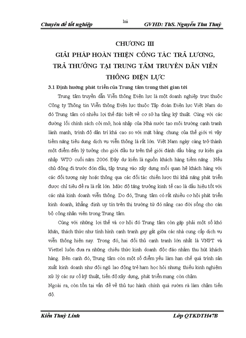 image for page Hoàn thiện công tác trả lương trả thưởng tại Trung tâm truyền dẫn Viễn thông Điện lực 1