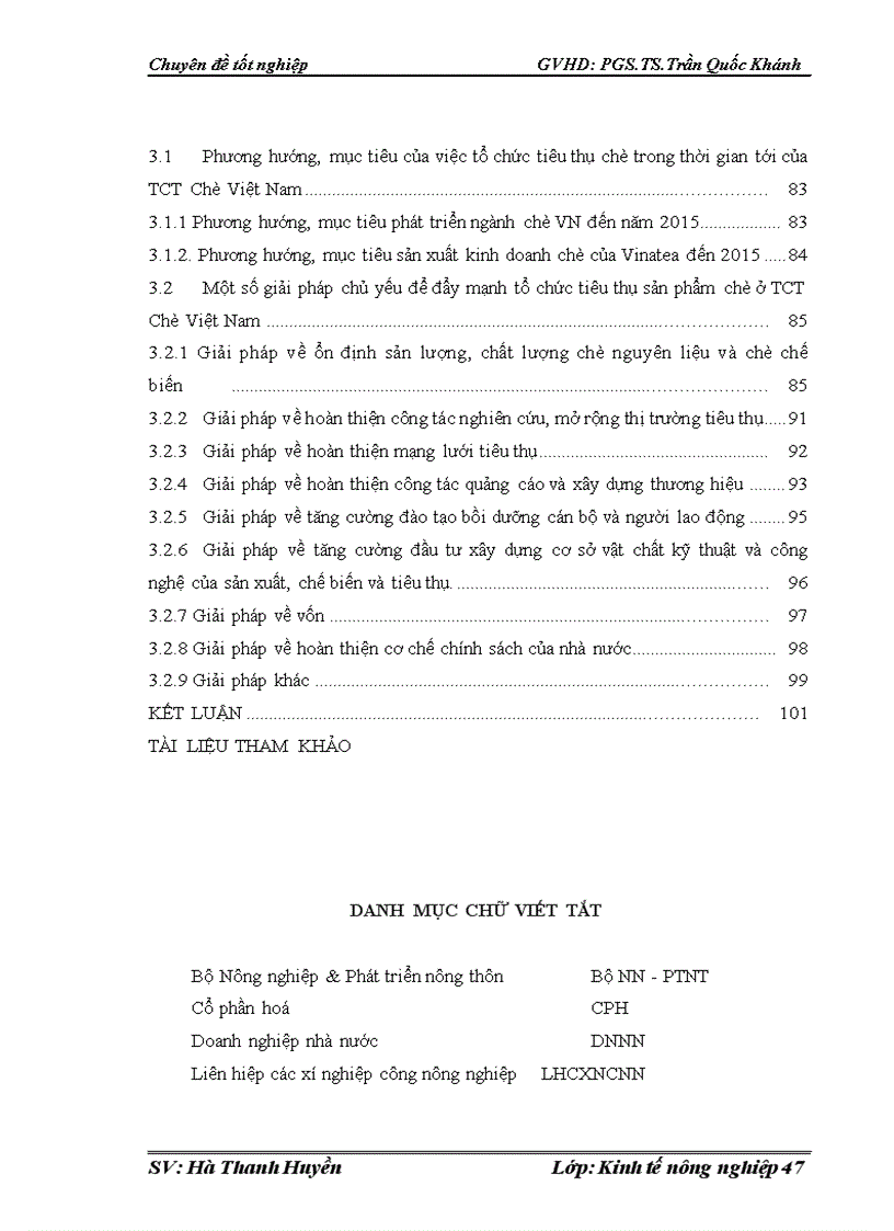 image for page Tổ chức tiêu thụ sản phẩm chè tại TCT Chè Việt Nam 1