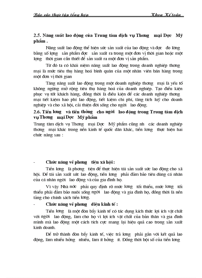 image for page Báo cáo thực tập tại Trung tâm thương mại Dược Mỹ phẩm