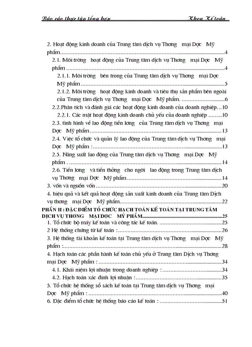image for page Báo cáo thực tập tại Trung tâm thương mại Dược Mỹ phẩm
