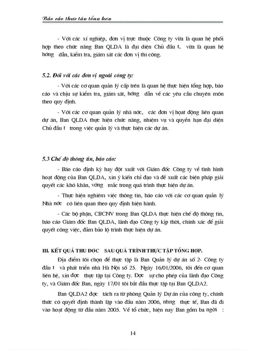 image for page Báo cáo thực tập tại Ban QLDA2 Công ty Đầu tư và Phát triển Hà Nội Số 25