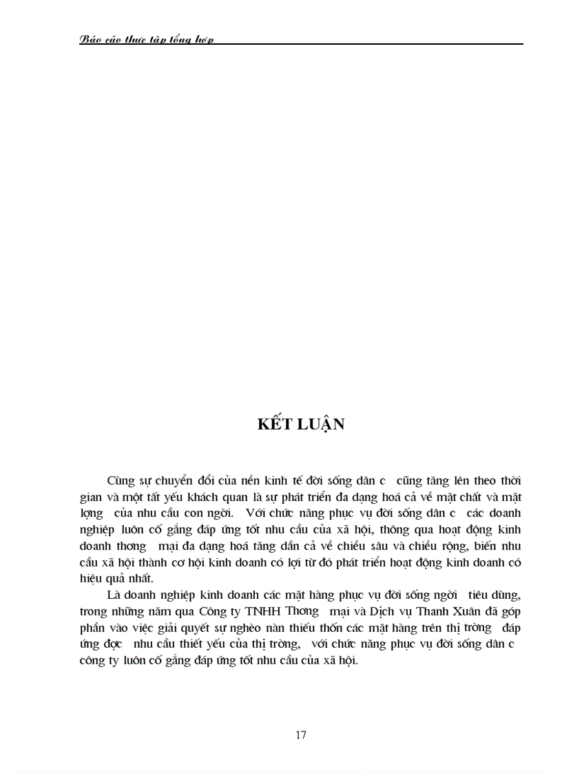 image for page Báo cáo thực tập tại Công ty TNHH Thương mại và Dịch vụ Thanh Xuân