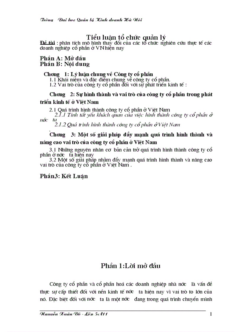 Một số giải pháp đẩy mạnh quá trình hình thành và nâng cao vai trò của công ty cổ phần ở Việt Nam