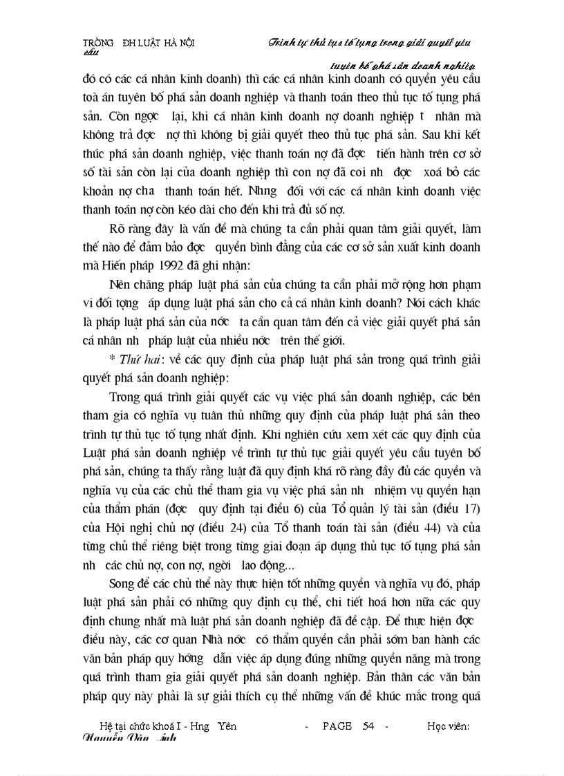 image for page Trình tự thủ tục tố tụng trong giải quyết yêu cầu tuyên bố phá sản doanh nghiệp