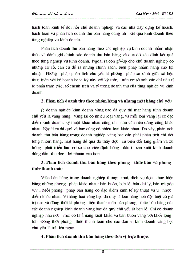 image for page Phân tích tình hình doanh thu bán hàng và các biện pháp không ngừng tăng doanh thu bán hàng ở Công ty Vàng Bạc Đá Quý Hà Nội