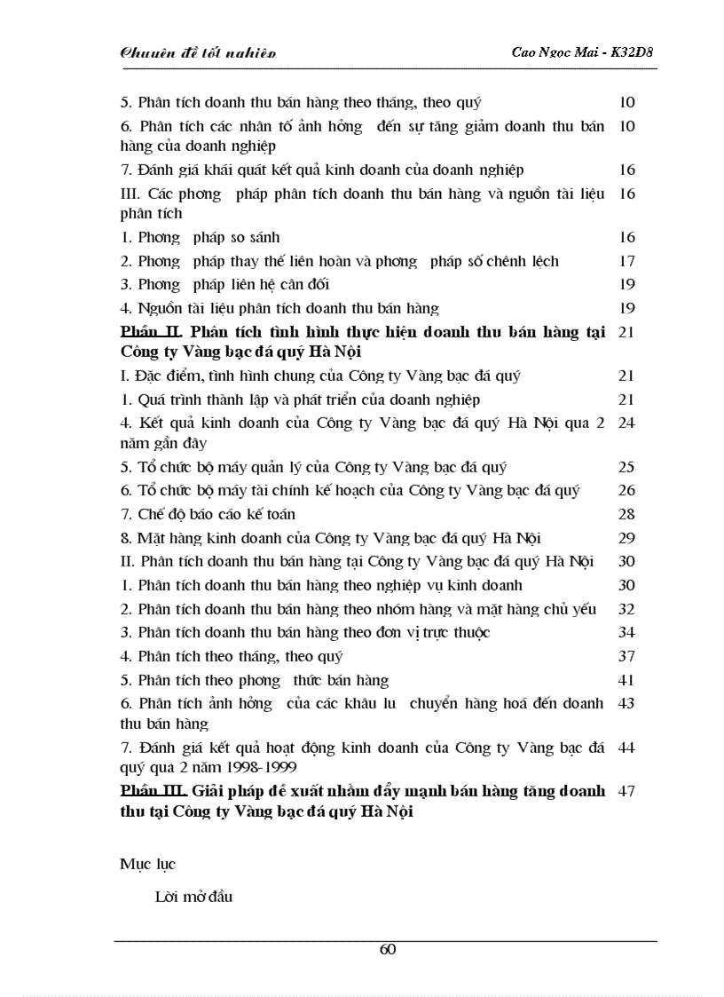 image for page Phân tích tình hình doanh thu bán hàng và các biện pháp không ngừng tăng doanh thu bán hàng ở Công ty Vàng Bạc Đá Quý Hà Nội