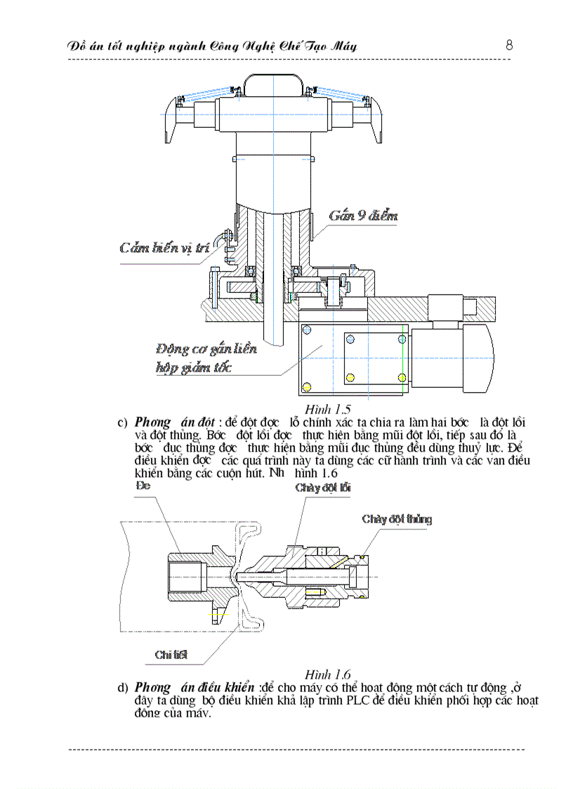 image for page Thiết kế máy tự động đột dập vành xe máy điều khiển bằng PLC
