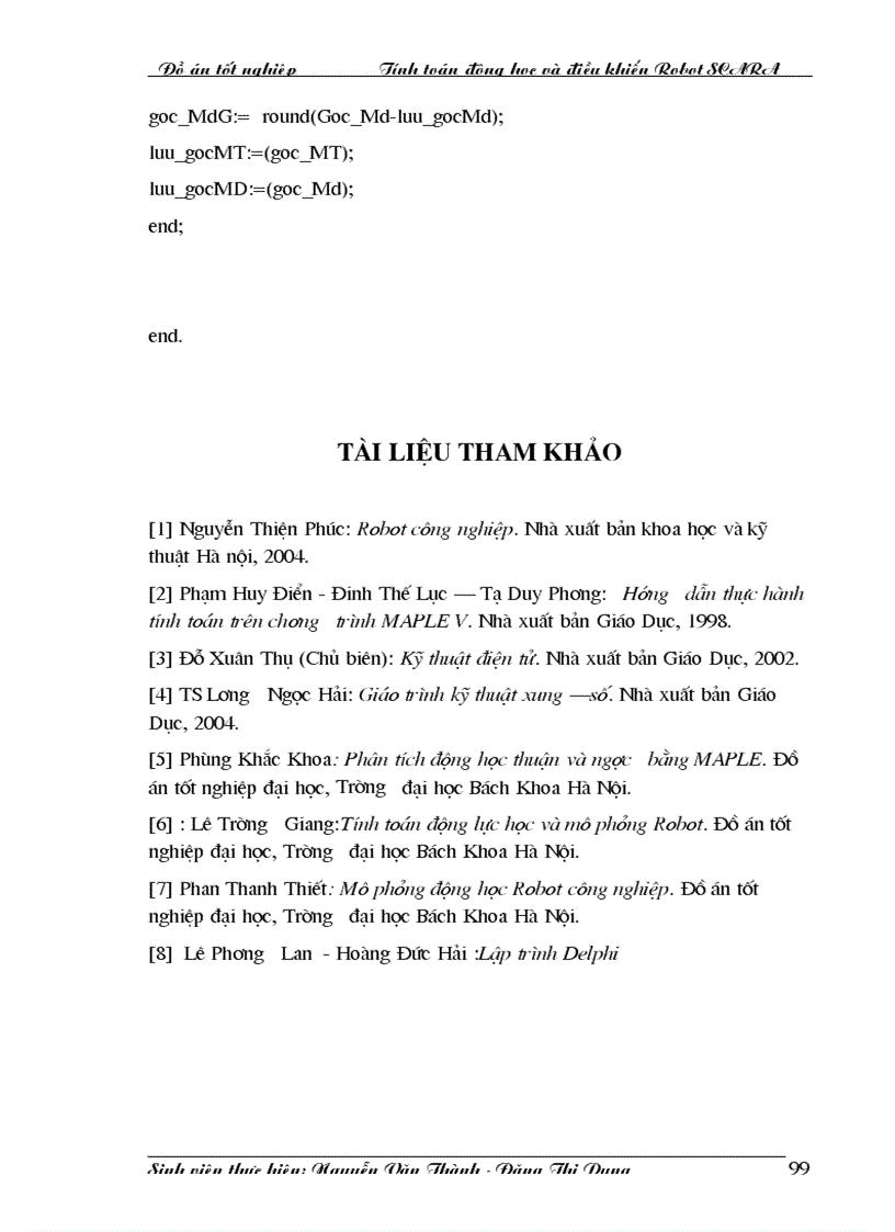 image for page Tính toán động học thuận và động học ngược Robot SCARA