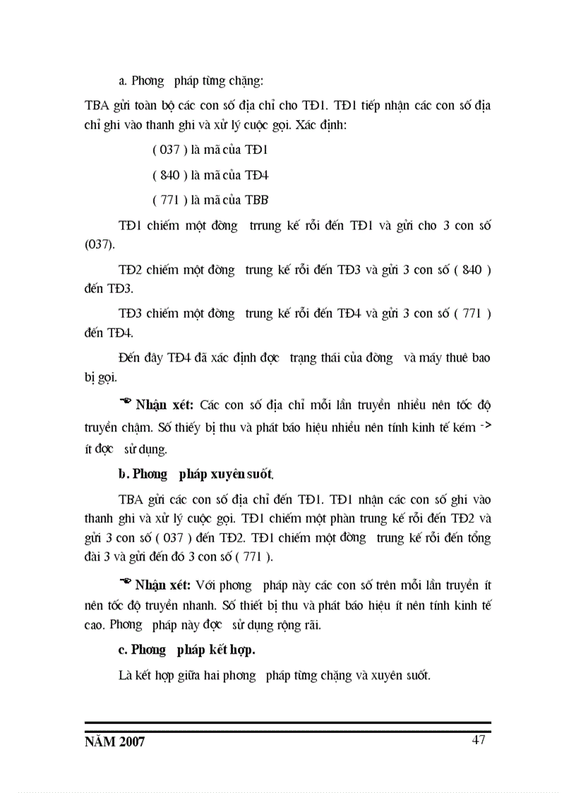 image for page Ứng dụng báo hiệu số 7 cho tổng đài Alcatel 1000 E10B