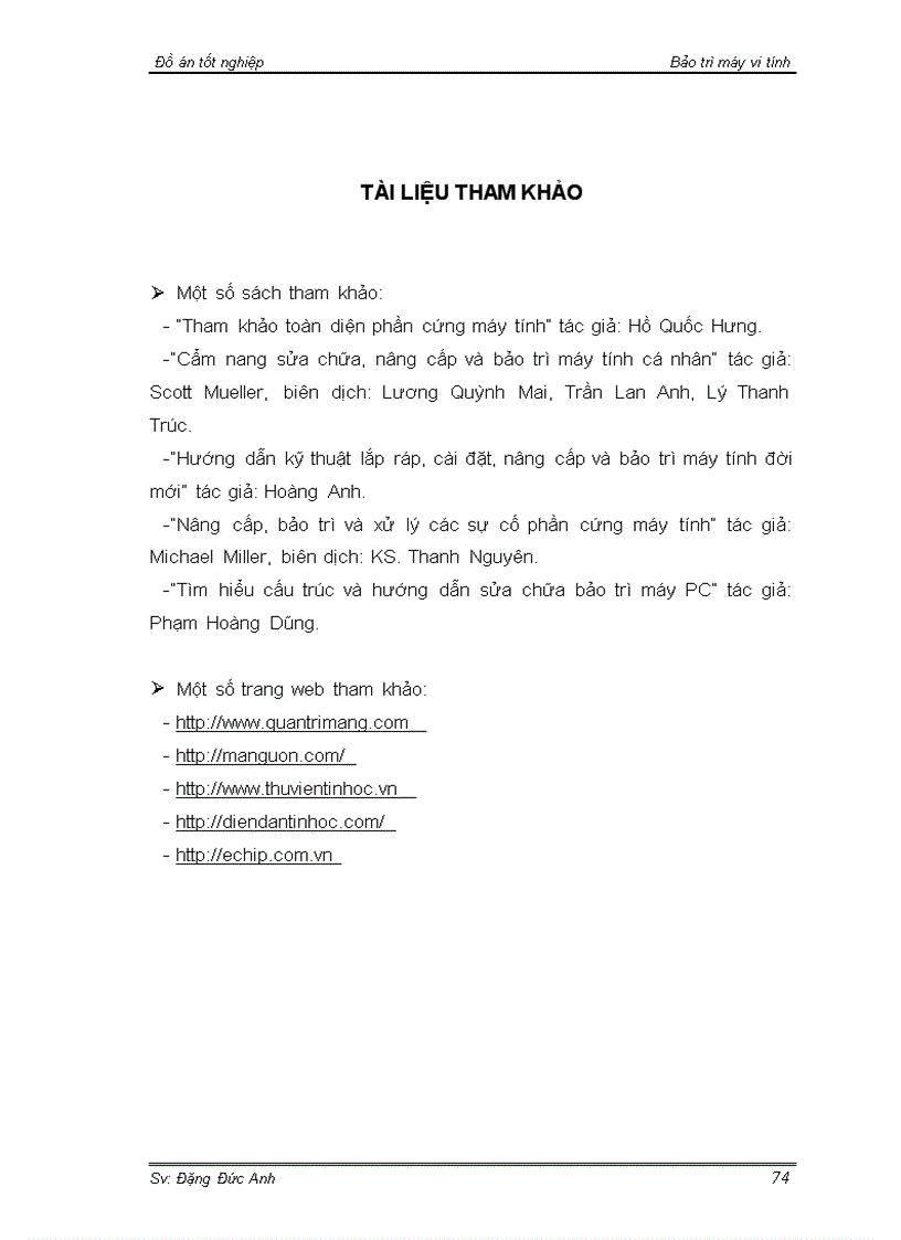 image for page Bảo trì máy vi tính