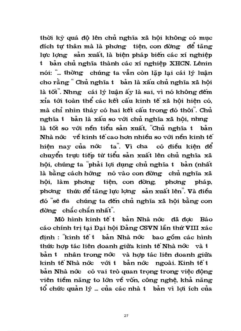 image for page Lý luận của Lênin về chủ nghĩa tư bản Nhà nước trong thời kỳ quá độ lên chủ nghĩa xã hội và sự vân dụng lý luận đó ở Việt Nam hiện nay 1