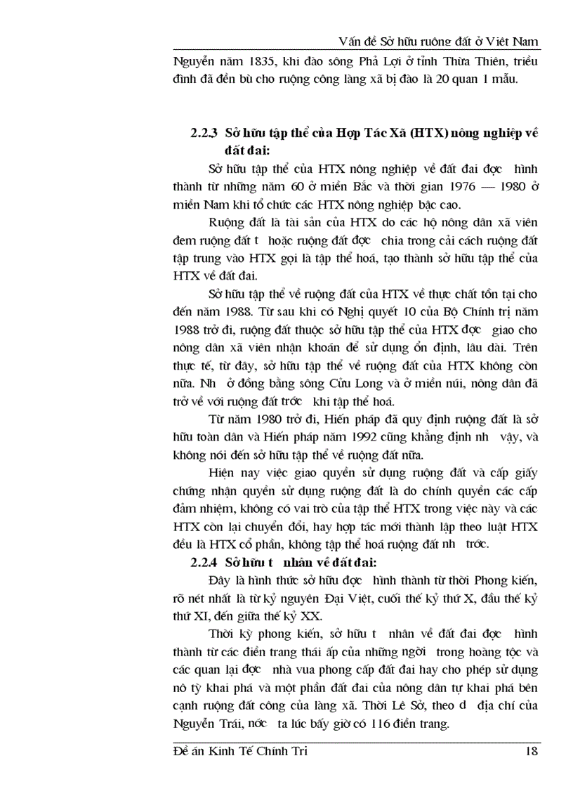 image for page Sở hữu ruộng đất trong nền kinh tế hàng hoá nhiều thành phần ở nước ta