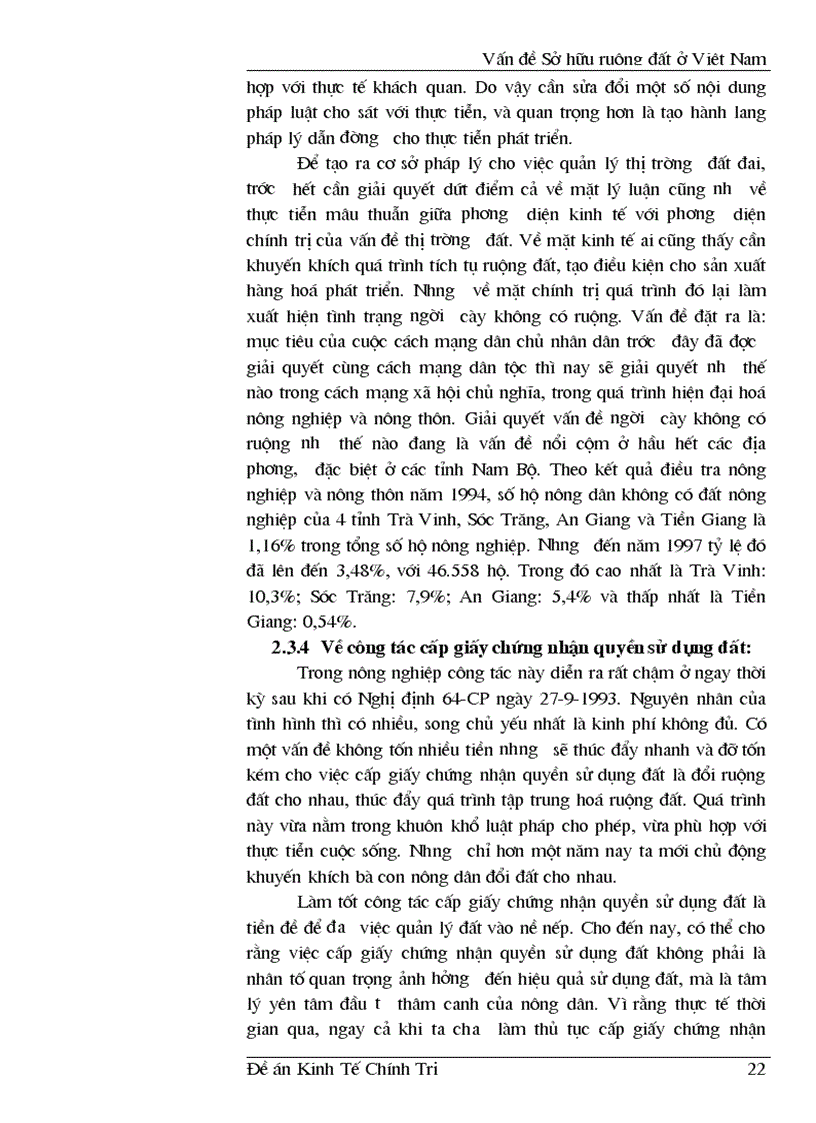 image for page Sở hữu ruộng đất trong nền kinh tế hàng hoá nhiều thành phần ở nước ta