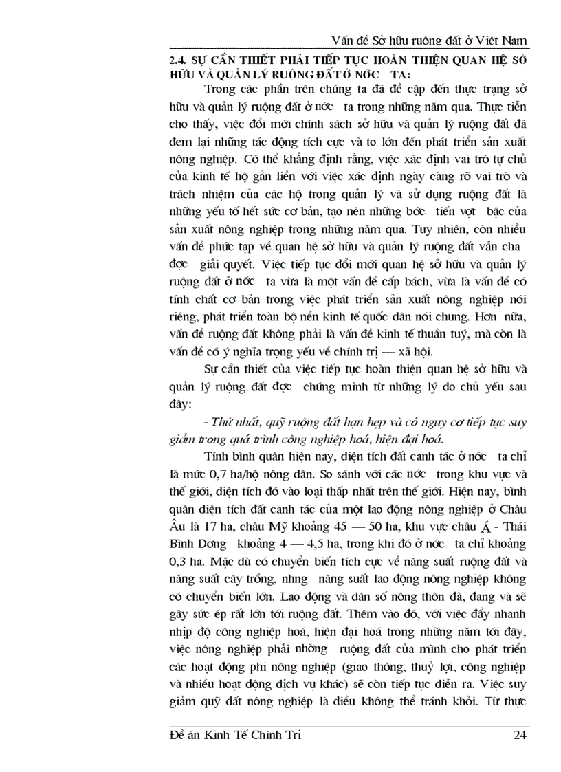 image for page Sở hữu ruộng đất trong nền kinh tế hàng hoá nhiều thành phần ở nước ta
