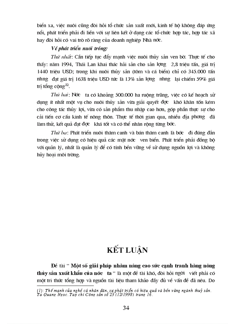 image for page Tình hình sản xuất một số mặt hàng nông thủy sản xuất khẩu trong mấy năm gần đây