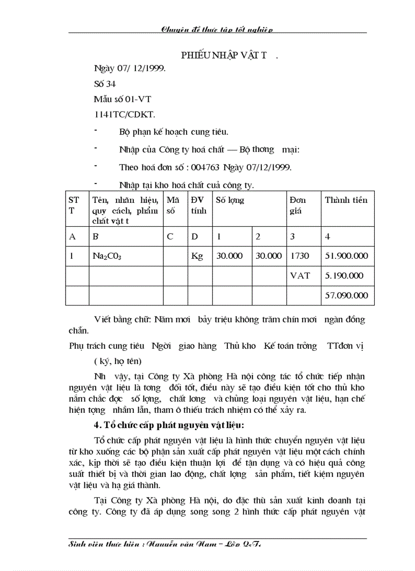 image for page Một số phương hướng và biện pháp nhằm tăng cường công tác bảo đảm và quản lí nguyên vật liệu tại Công ty Xà phòng Hà Nội