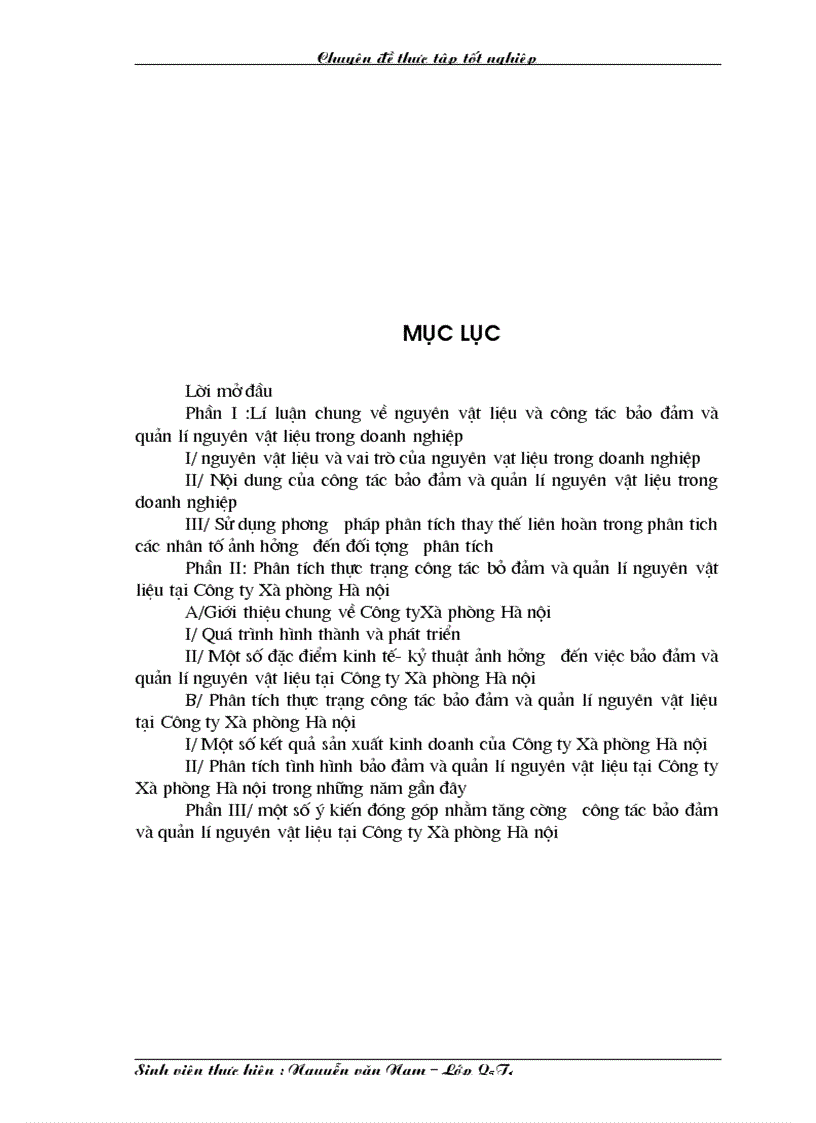 image for page Một số phương hướng và biện pháp nhằm tăng cường công tác bảo đảm và quản lí nguyên vật liệu tại Công ty Xà phòng Hà Nội