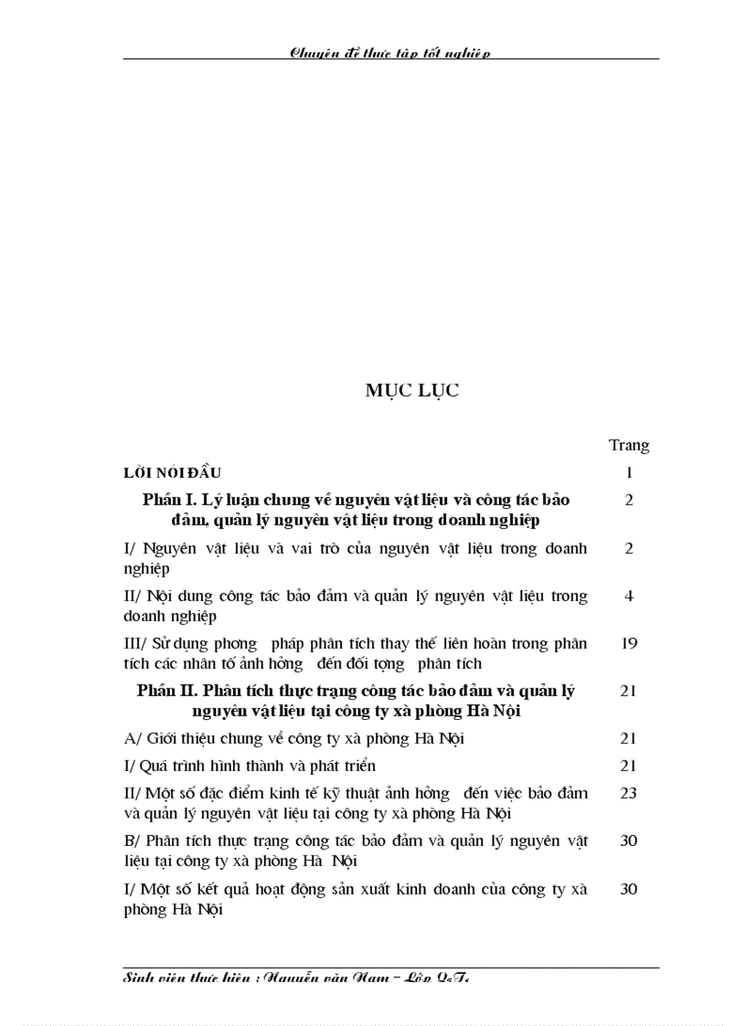 image for page Một số phương hướng và biện pháp nhằm tăng cường công tác bảo đảm và quản lí nguyên vật liệu tại Công ty Xà phòng Hà Nội