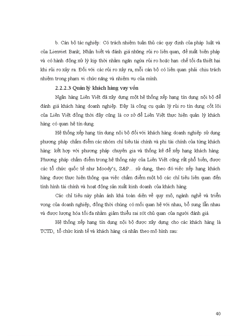 image for page Quản trị rủi ro tín dụng tại Ngân hàng thương mại cổ phần Liên Việt 1