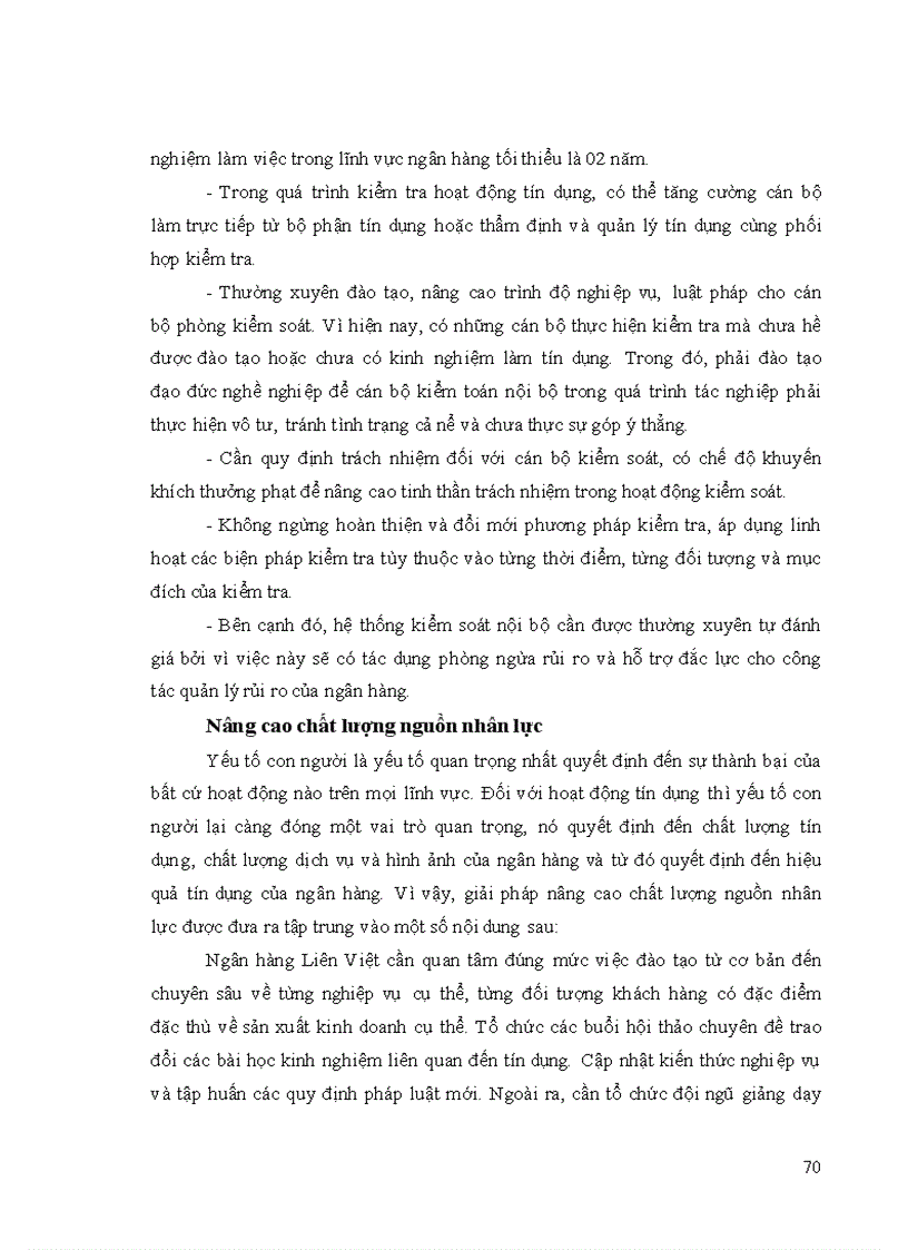 image for page Quản trị rủi ro tín dụng tại Ngân hàng thương mại cổ phần Liên Việt 1