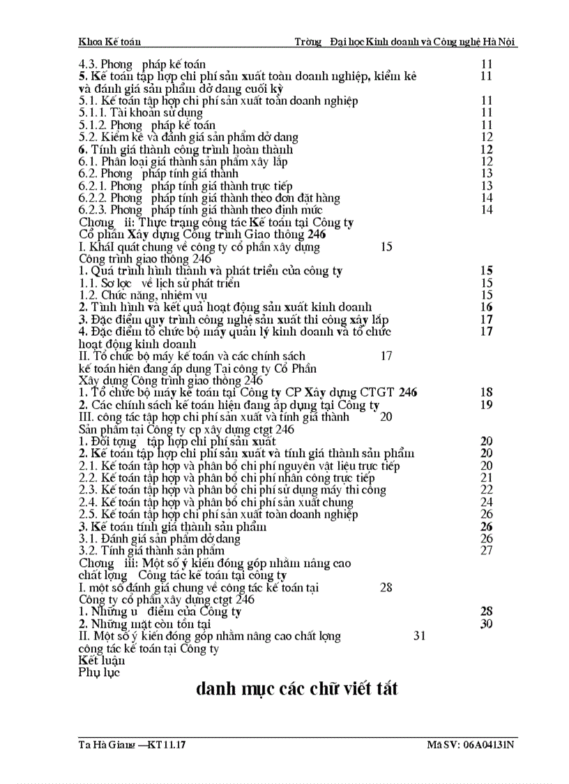 image for page Một số ý kiến đóng góp nhằm nâng cao chất lượng Công tác kế toán tại công ty cổ phần xây dựng CTGT 246
