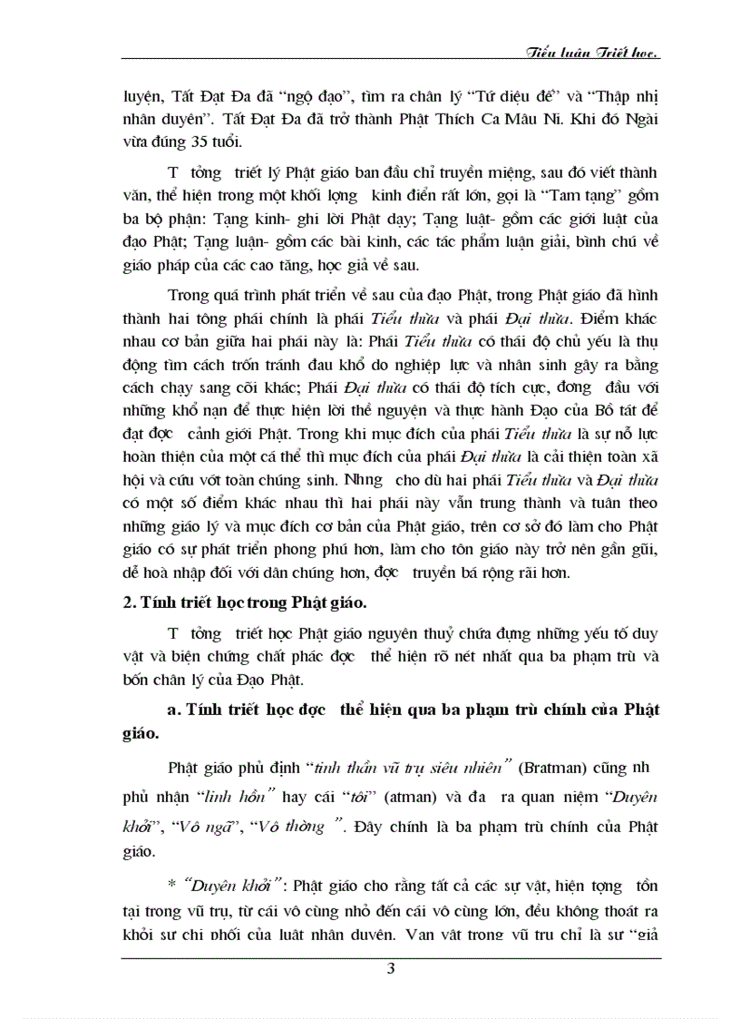 Tính triết học trong Phật giáo và sự ảnh hưởng của Phật giáo ở Việt Nam 1