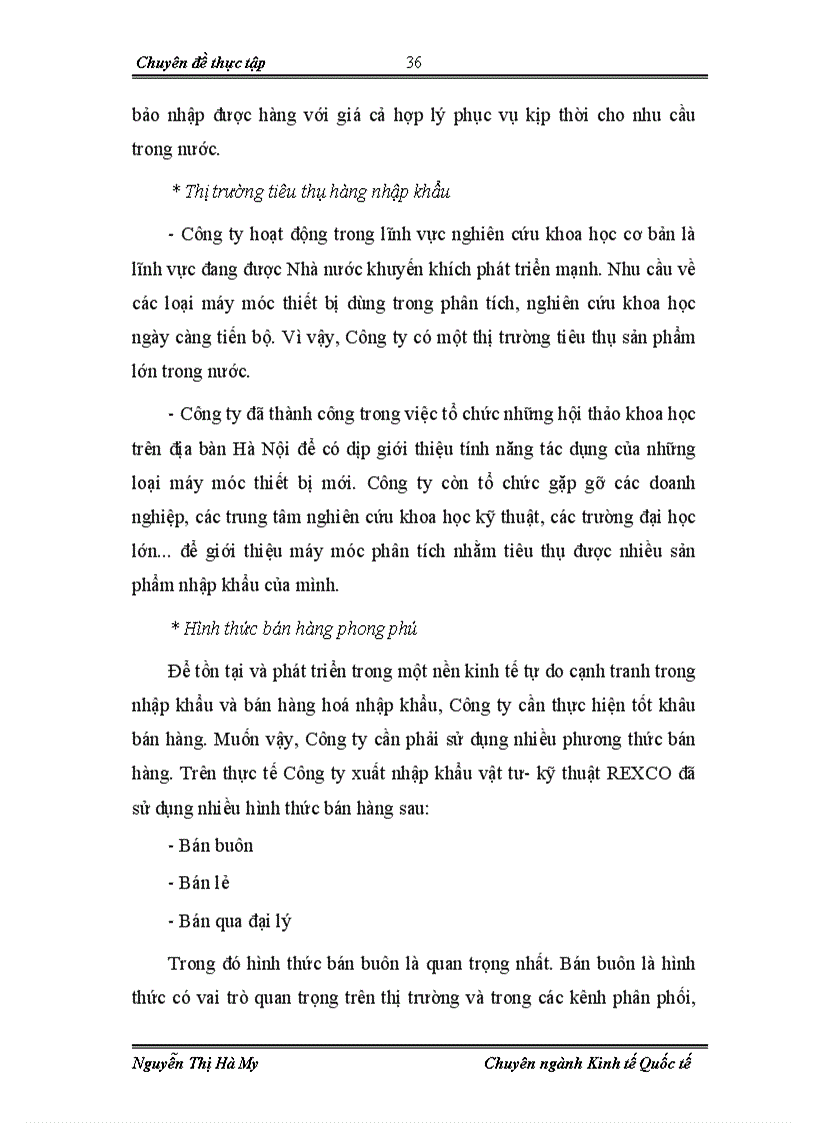 image for page Hoạt động nhập khẩu máy móc thiết bị tại chi nhánh Công ty cổ phần xuất nhập khẩu vật tư kỹ thuật REXCO HN 1