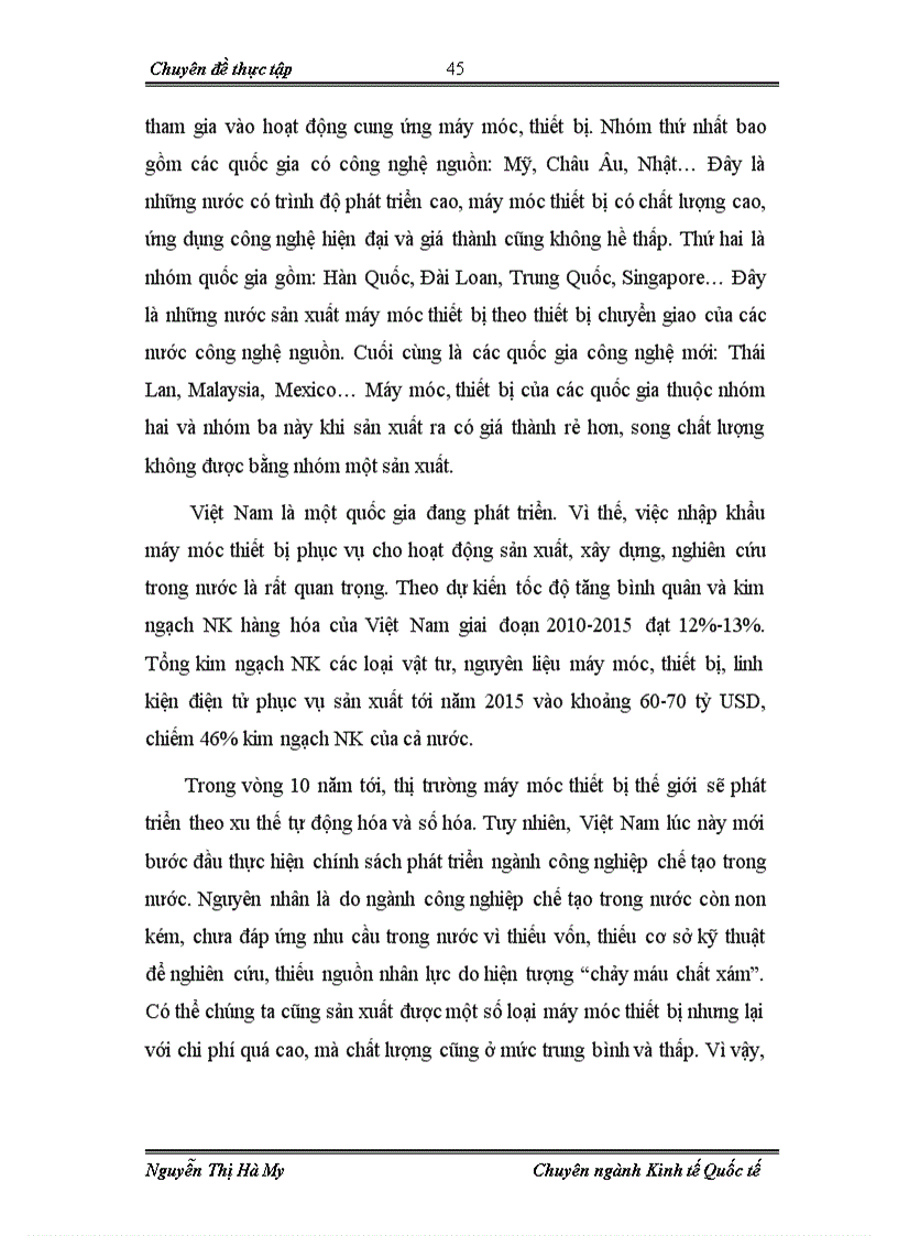 image for page Hoạt động nhập khẩu máy móc thiết bị tại chi nhánh Công ty cổ phần xuất nhập khẩu vật tư kỹ thuật REXCO HN 1