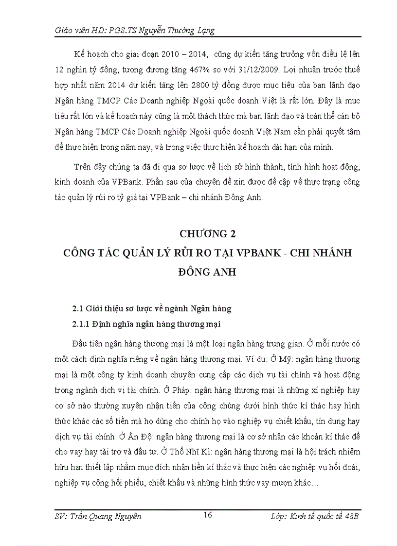 image for page Quản lý rủi ro tỷ giá VPBank chi nhánh Đông Anh 1