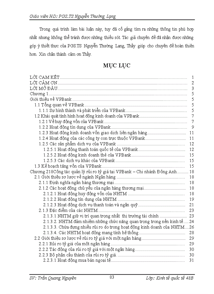 image for page Quản lý rủi ro tỷ giá VPBank chi nhánh Đông Anh 1