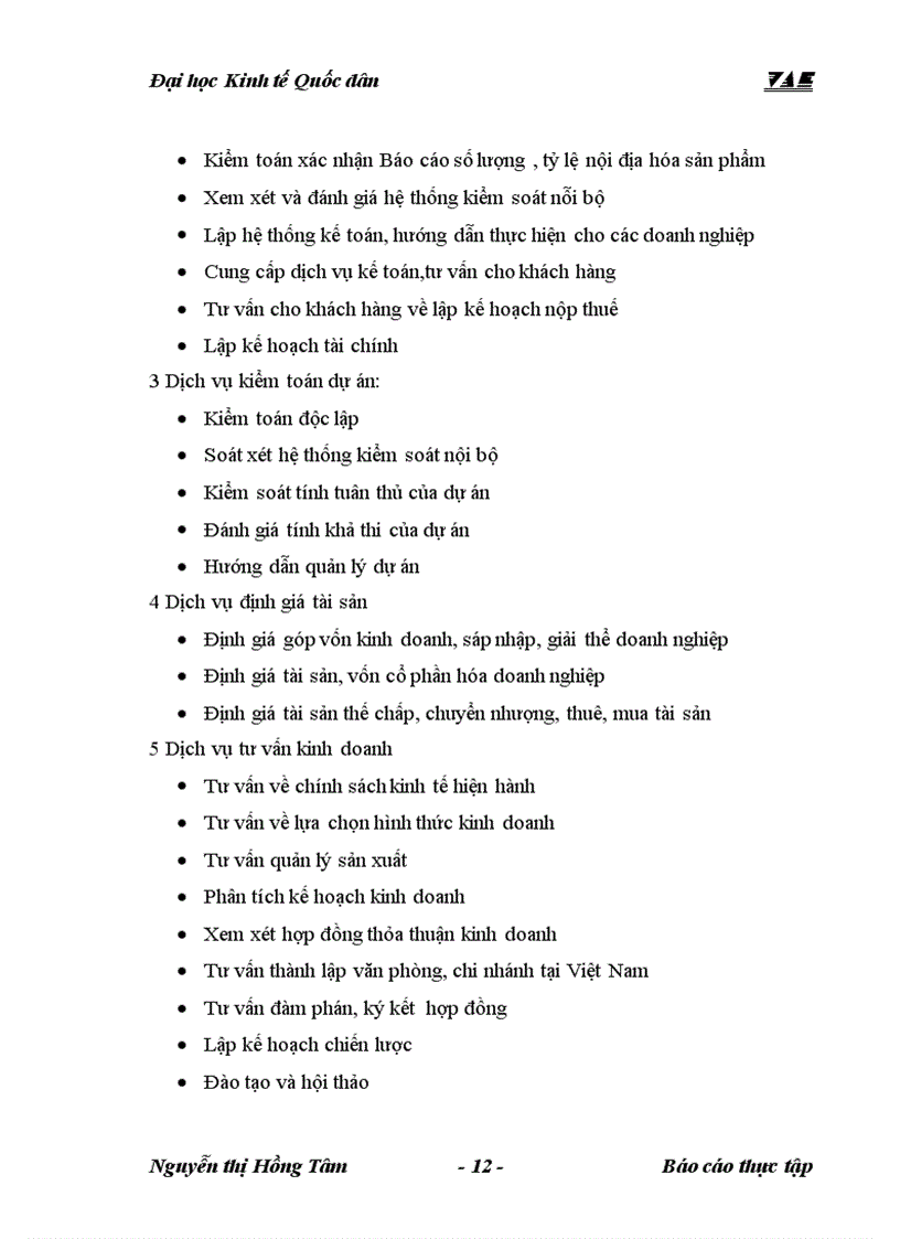 image for page Tổng quan về công ty tnhh kiểm toán và định giá Việt nam VAE