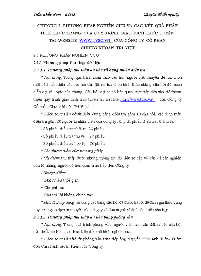 image for page Hoàn thiện quy trình giao dịch trực tuyến tại website http www tvsc vn của Công ty Cổ phần Chứng khoán Trí Việt 1