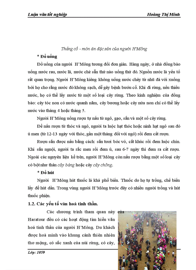 image for page Khai thác văn hoá H Mông của công ty CP Dịch vụ Du lịch Đường sắt Hà Nội để phát triển du lịch ở Sa Pa Lào Cai