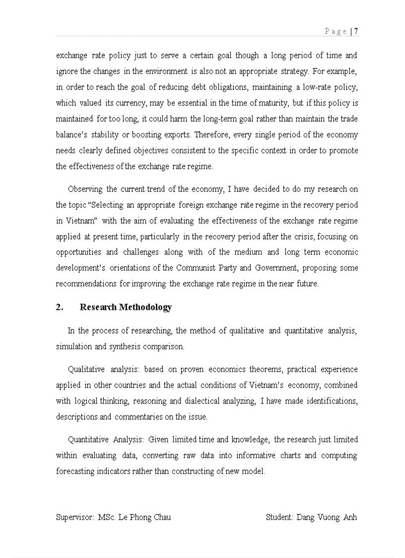 image for page Selecting an appropriate foreign exchange rate regime in the period of recovery in vietnam