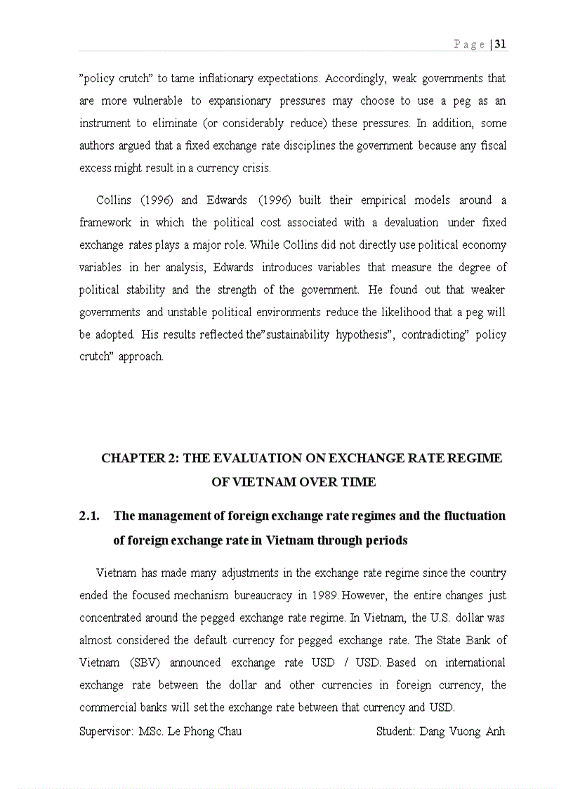 image for page Selecting an appropriate foreign exchange rate regime in the period of recovery in vietnam